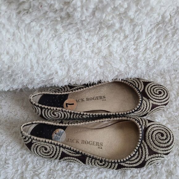 Jack Rogers Jute Rope Swirl Twist Ballet Flats - Picture 3 of 5
